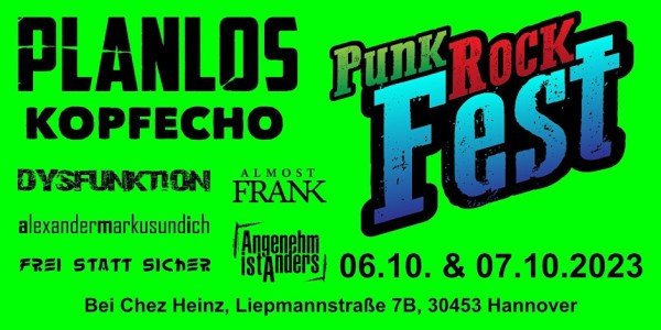 Samstag, 7. Oktober 2023 // PunkRockFest 2023
